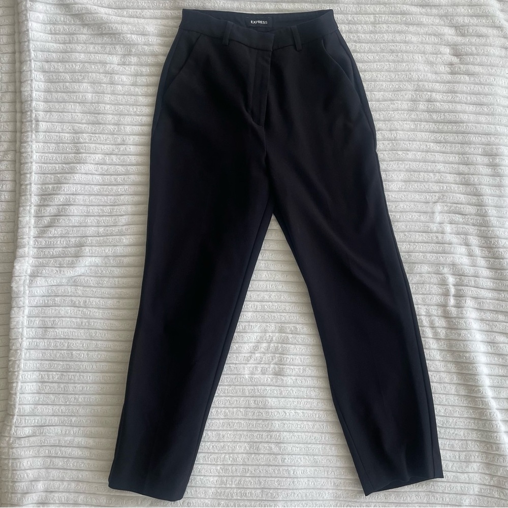 Express Black High Waisted Work Slacks